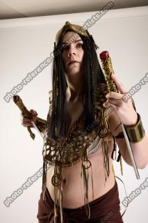 Moira Cosplay Ancksunamun Standing with Knifes 012